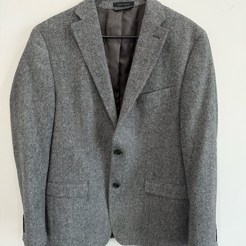Ralph Lauren Black Label Herringbone Blazer 44L